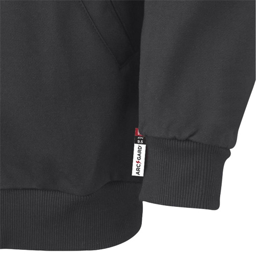337 Flame-Resistant Zip Style Hoodie, Men's, X-Small, Black, 22 cal/cm² NTL Industrial