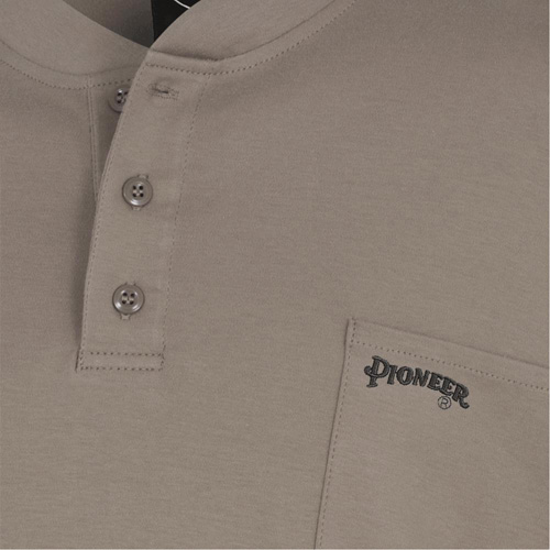 331 Chandail Henley en tricot interlock ignifuge, Petit, Beige NTL Industrial