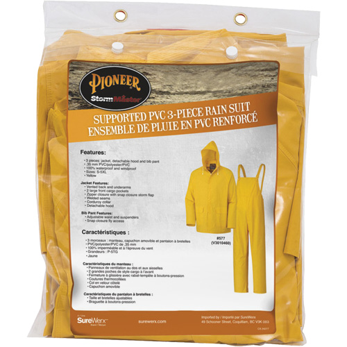 577 V&ecirc;tements imperm&eacute;ables 3 morceaux, Polyester/PVC, 6T-Grand, Jaune NTL Industrial