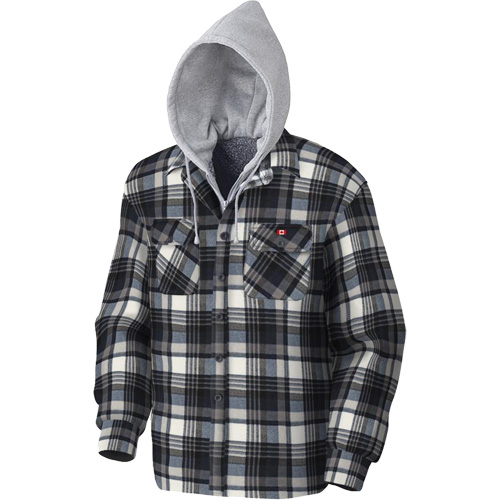 415BG Quilted Hooded Shirt, Men's, X-Small, Multi-Colour NTL Industrial