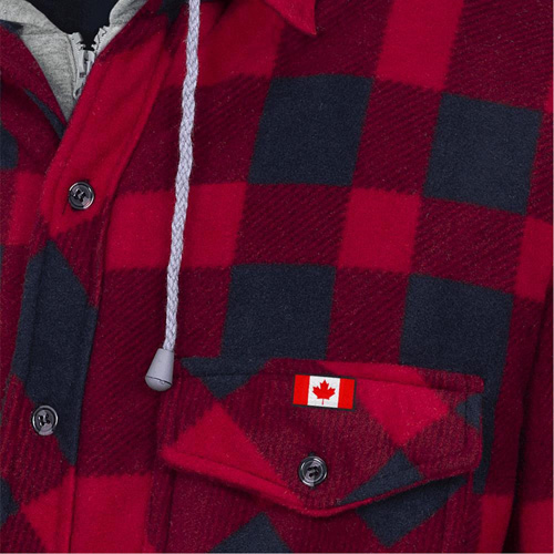 415RB Quilted Hooded Shirt, Men's, Small, Multi-Colour NTL Industrial