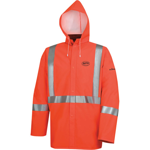 576J Veste de pluie ignifuge haute visibilit&eacute;, Petit, Orange haute visibilit&eacute; NTL Industrial