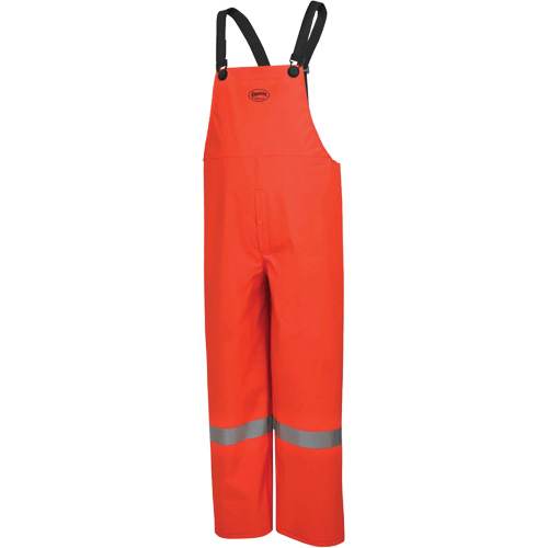 576P FR Safety Bib Pants, Small, High Visibility Orange NTL Industrial