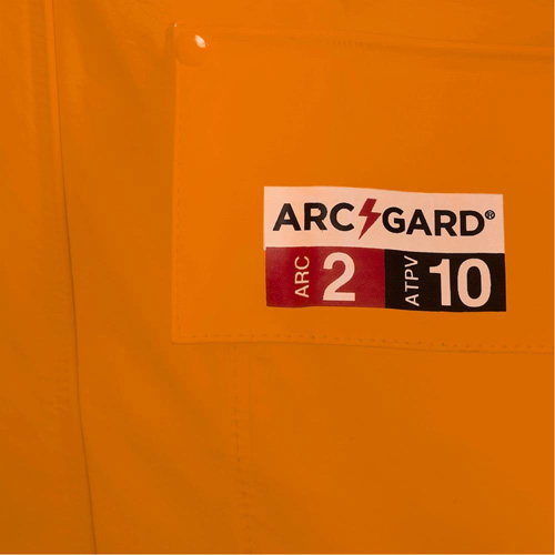 5880 Manteau de pluie ignifuge et protection contre les &eacute;clats d'arc &eacute;lectrique, T-petit, Orange haute visibilit&eacute;, 10 cal/cm² NTL Industrial