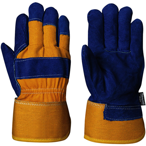630 Gants d'appareilleur isol&eacute;s bleus, Taille unique, Paume en Cuir de vache refendu, Doublure en Boa NTL Industrial