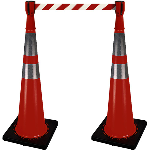 2308 Traffic Cone Topper with 10' Barricade Tape NTL Industrial