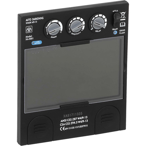 Filtre dobscurcissement automatique large &agrave; intensit&eacute; variable Advantage Plus, 5-1/4" la x 4-1/2" h Champ de vision, Pour utilisation avec S26200 NTL Industrial