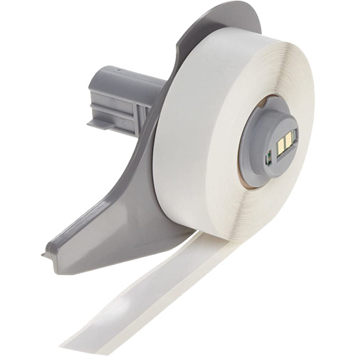 Ruban adh&eacute;sif permanent toutes saisons pour &eacute;tiquettes, Vinyle, Blanc, Largeur de 0,5" NTL Industrial