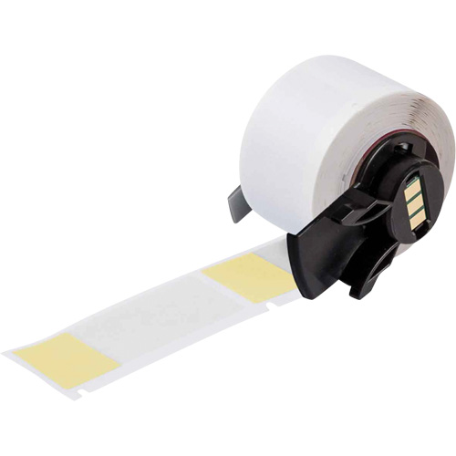 &eacute;tiquettes enveloppantes auto-adh&eacute;sives pour fils et c&acirc;bles, Vinyle, 1" lo x 2,5" h, Blanc NTL Industrial