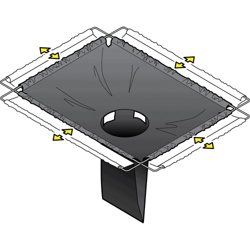 Square Ultra-Drain Guard&reg; Catch Basin Insert with Overflow Port, Oil & Sediment, 16" - 28" L x 20" - 36" W NTL Industrial