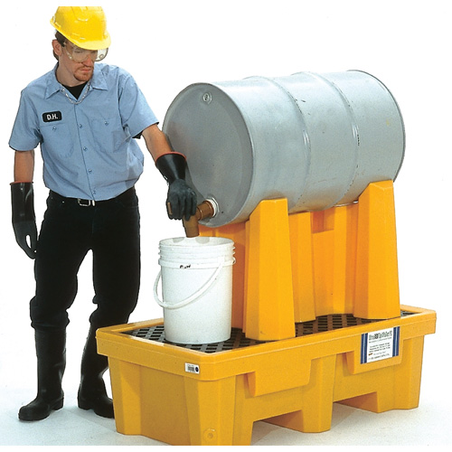 Ultra-Drum Rack 1-Drum Containment System with Drain, 52" L x 29" W x 49.5" H, 750 US gal. Capacity NTL Industrial