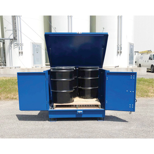 Ultra-Hard Top S4 Steel Spill Pallet, 61" L x 54.4" W x 52" H, 4700 lbs. Load Capacity NTL Industrial