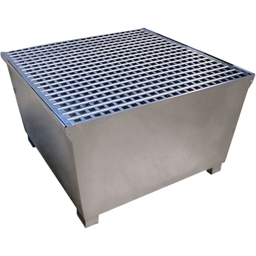 Ultra-IBC Spill Pallet en acier, Capacit&eacute; de d&eacute;versement 370 gal. US, 57,6" x 34,7" x 56,9" NTL Industrial