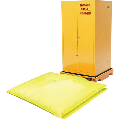 Single Drum Ultra-Safety Cabinet Bladder System, 37,8" lo x 37,8" la x 6,3" h, Capacit&eacute; de charge 1500 lb NTL Industrial