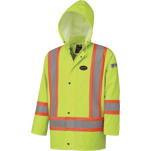 5894 Flame Resistant Waterproof Jacket, 2X-Large, High Visibility Lime-Yellow NTL Industrial