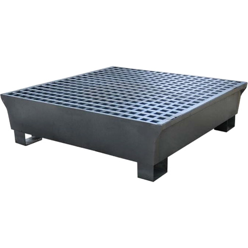 4-Drum Steel Ultra-Spill Pallet&reg;, 68 US gal. Spill Capacity, 49.1" x 47.1" x 10.9" NTL Industrial