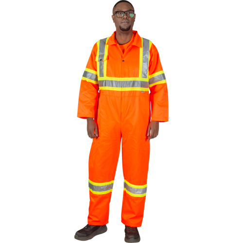 Combinaison de s&eacute;curit&eacute; non doubl&eacute;e, Petit, Orange haute visibilit&eacute; NTL Industrial