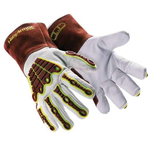 Gants de soudage HeatArmor 5055, Cuir fleur de ch&egrave;vre, Taille Petit/7 NTL Industrial