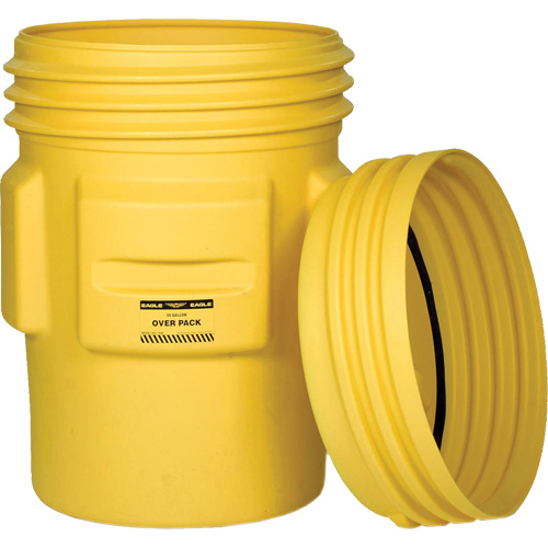 Overpack Plastic Drum Barrel, 95 US gal., Stationary NTL Industrial
