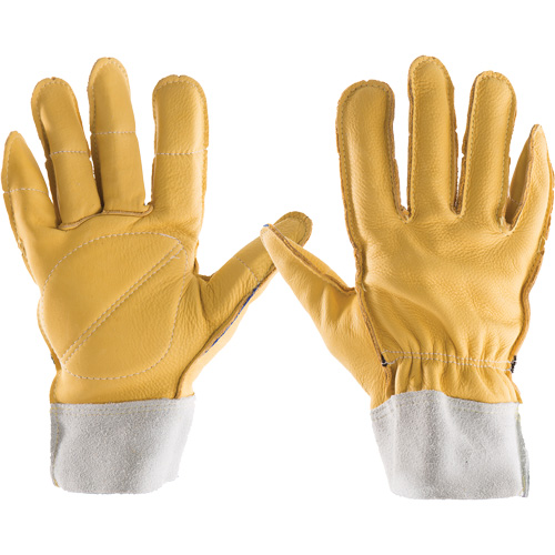 Gants tout cuir, 7/Petit, Paume en Cuir fleur, Poignet &eacute;lastique NTL Industrial