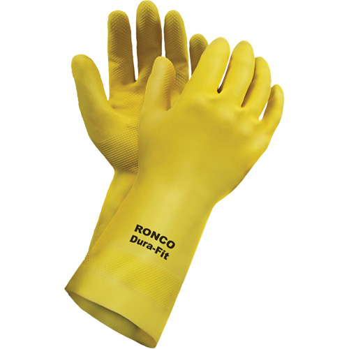 Gants r&eacute;utilisables Dura-Fit , Taille Petit/7, 12" lo, Latex, Doublure en Ouat&eacute;e, 20 mils NTL Industrial