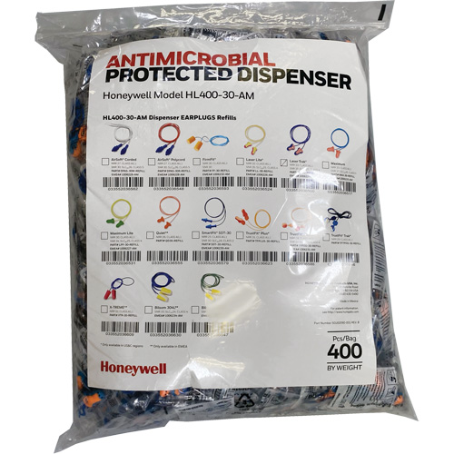LT-30 Earplugs Refill for HL400 Dispenser, Bulk - Polybag, Corded NTL Industrial