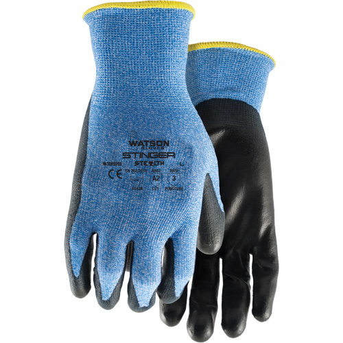 359 Stealth Stinger Cut Resistant Gloves, Size X-Small, 15 Gauge, Polyurethane Coated, Glass Fibre/Nylon/Spandex Shell, ASTM ANSI Level A2/EN 388 Level B NTL Industrial