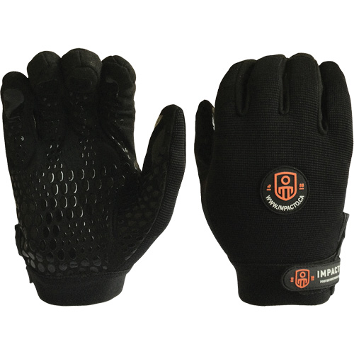 Mechanic Anti-Impact Gloves, 7/Small, Synthetic/Suede Palm, Elastic/Hook & Loop Cuff NTL Industrial