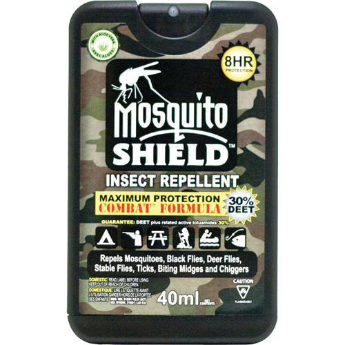 Pocket-Sized Mosquito Shield Insect Repellent, 30% DEET, Spray, 40 ml NTL Industrial