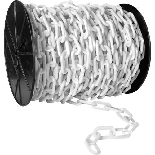 Heavy-Duty Plastic Safety Chain, Orange, 2" Link, 120' Length NTL Industrial