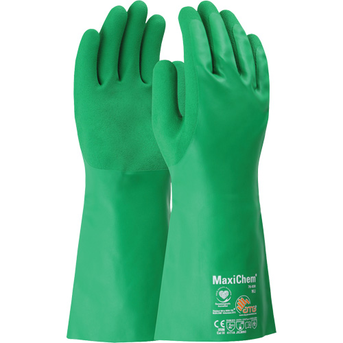Gants r&eacute;sistants aux produits chimiques ATG MaxiChem, Taille Petit, 14" lo, Nitrile NTL Industrial