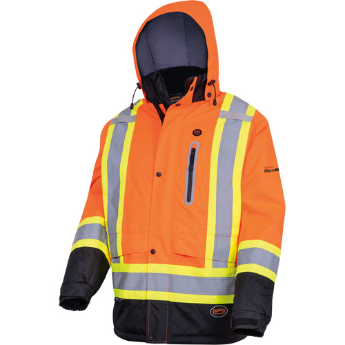 5407 Waterproof Insulated Heated Safety Jacket, Men's, Small, High-Visibility Orange NTL Industrial