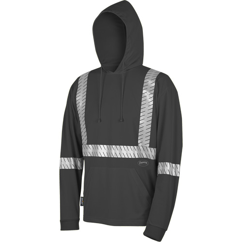 6966 Bird's-Eye Safety Hoodie, Small, Black NTL Industrial