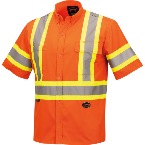 4442 Chandail &agrave; manches courtes de s&eacute;curit&eacute; ultra fraîche et ultra respirant, Coton, Petit, Orange haute visibilit&eacute; NTL Industrial