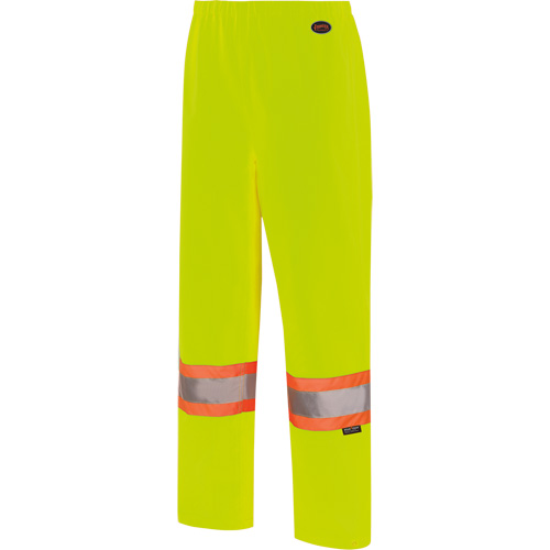 5629W Pantalon &agrave; bavette imperm&eacute;able pour femmes, Polyester/Polyur&eacute;thane, T-petit, Jaune lime haute visibilit&eacute; NTL Industrial