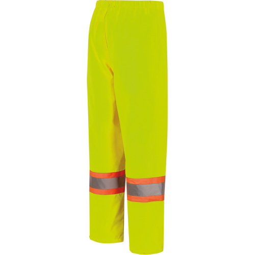 5629W Pantalon &agrave; bavette imperm&eacute;able pour femmes, Polyester/Polyur&eacute;thane, T-petit, Jaune lime haute visibilit&eacute; NTL Industrial