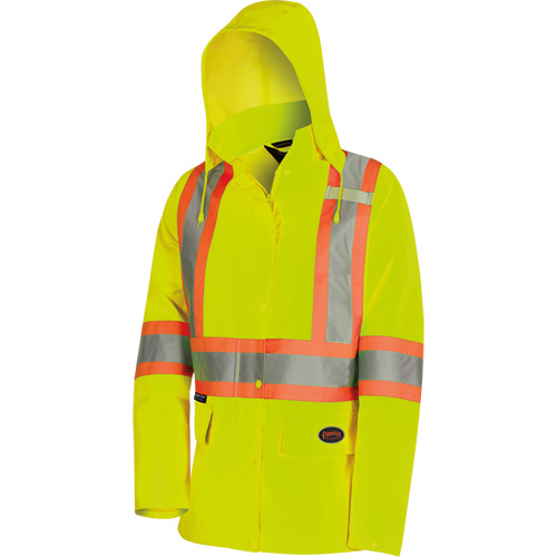 5628W Parka matelass&eacute; de s&eacute;curit&eacute; 300D The Rock, Polyester/Polyur&eacute;thane, Jaune lime haute visibilit&eacute;, T-petit NTL Industrial