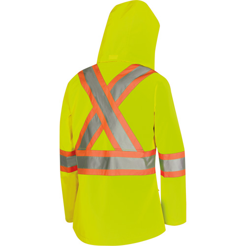 5628W Parka matelass&eacute; de s&eacute;curit&eacute; 300D The Rock, Polyester/Polyur&eacute;thane, Jaune lime haute visibilit&eacute;, T-petit NTL Industrial