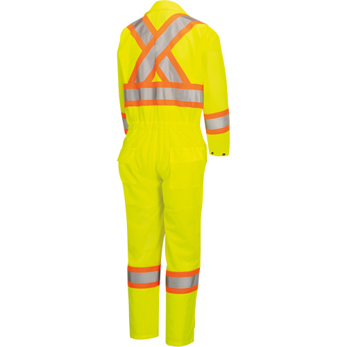 5999AW Combinaison de s&eacute;curit&eacute; routi&egrave;re haute visibilit&eacute; pour femmes, T-petit, Jaune lime haute visibilit&eacute; NTL Industrial