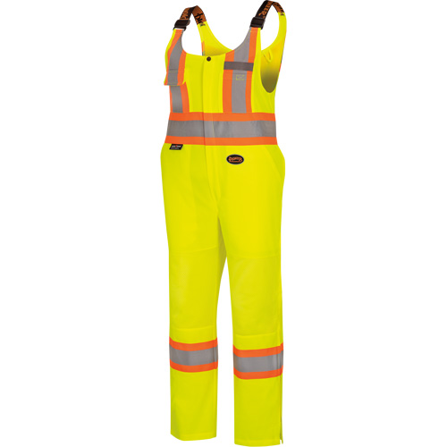 6000W Women's High-Visibility Traffic Safety Overalls, Polyester, X-Small, High Visibility Lime-Yellow NTL Industrial