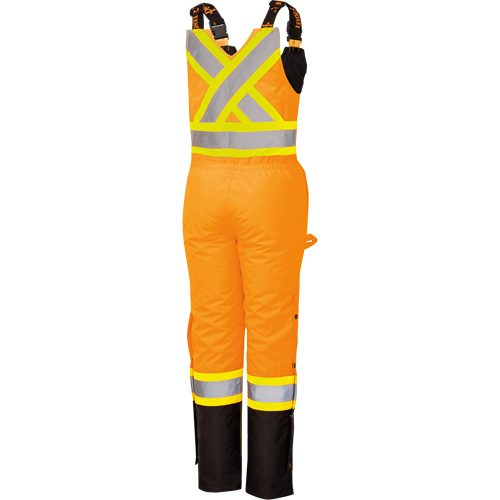 5040BBW Women's High-Visibility Waterproof Safety Overalls, Polyester, X-Small, Black/High Visibility Orange NTL Industrial