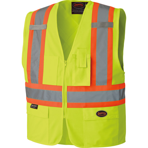 6689 High-Visibility Vest, High Visibility Lime-Yellow, 4X-Large, Polyester NTL Industrial