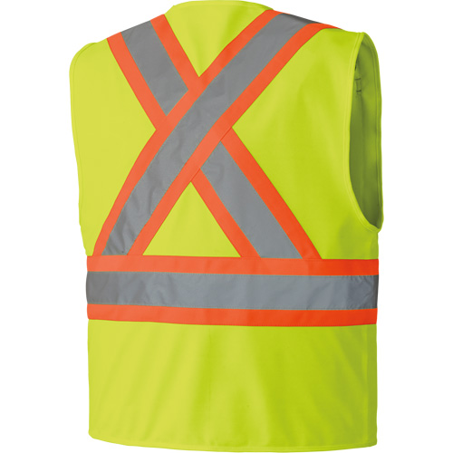 6689 High-Visibility Vest, High Visibility Lime-Yellow, 4X-Large, Polyester NTL Industrial