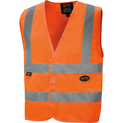6885 Veste de s&eacute;curit&eacute; haute visibilit&eacute; en tricot chaîne, Orange haute visibilit&eacute;, Petit, Polyester NTL Industrial
