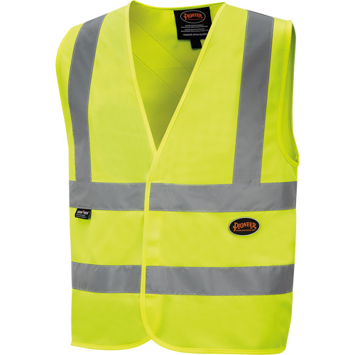 6886 High-Visibility Tricot Safety Vest, High Visibility Lime-Yellow, Small, Polyester NTL Industrial