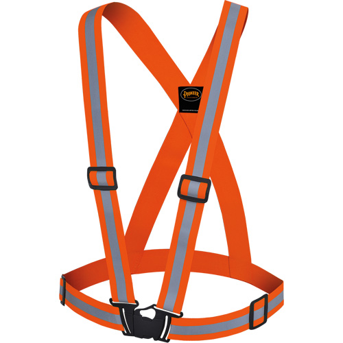 5496 Bretelles de s&eacute;curit&eacute; haute visibilit&eacute;, Orange haute visibilit&eacute;, Couleur r&eacute;fl&eacute;chissante Argent, Taille unique NTL Industrial