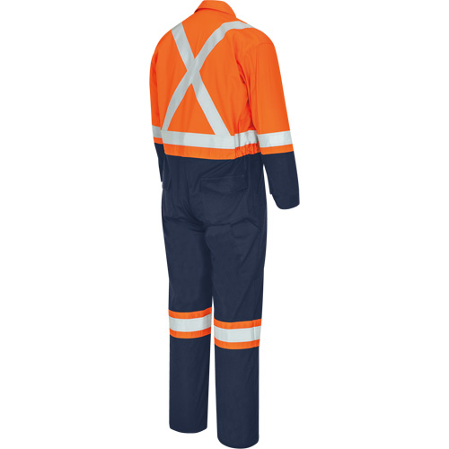 7702BBT FR-Tech&reg; 2-Tone Safety Coverall, Size 40 (Tall), Navy Blue/Orange, 10 cal/cm² NTL Industrial