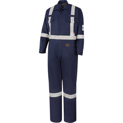 4481T Flash-Gard&reg; FR/Arc Rated Welding Coveralls, 56 (Tall), Navy Blue NTL Industrial