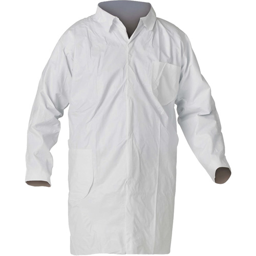 KleenGuard A40 Lab Coat, Large, White NTL Industrial