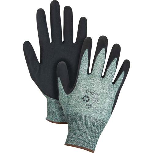 Gants &eacute;cologiques enduits &agrave; prise cr&ecirc;p&eacute;e, 8, R&ecirc;vetement Mousse de latex, Calibre 15, Enveloppe en Nylon/rPET NTL Industrial